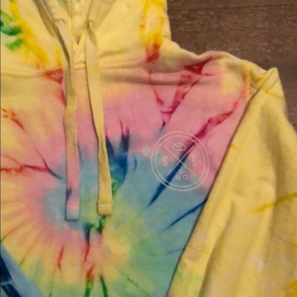 Tie dye wanderlust hooded sweatshirt